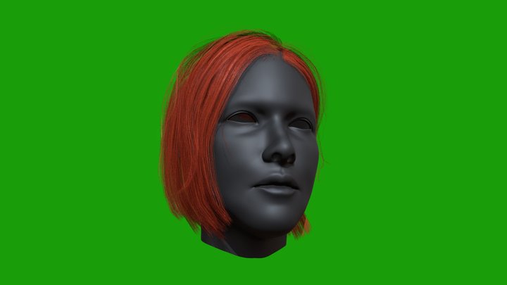 Short Hair Game Ready 3D Model