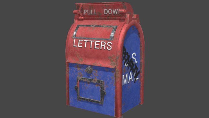 Vintage Letter Box 3D Model