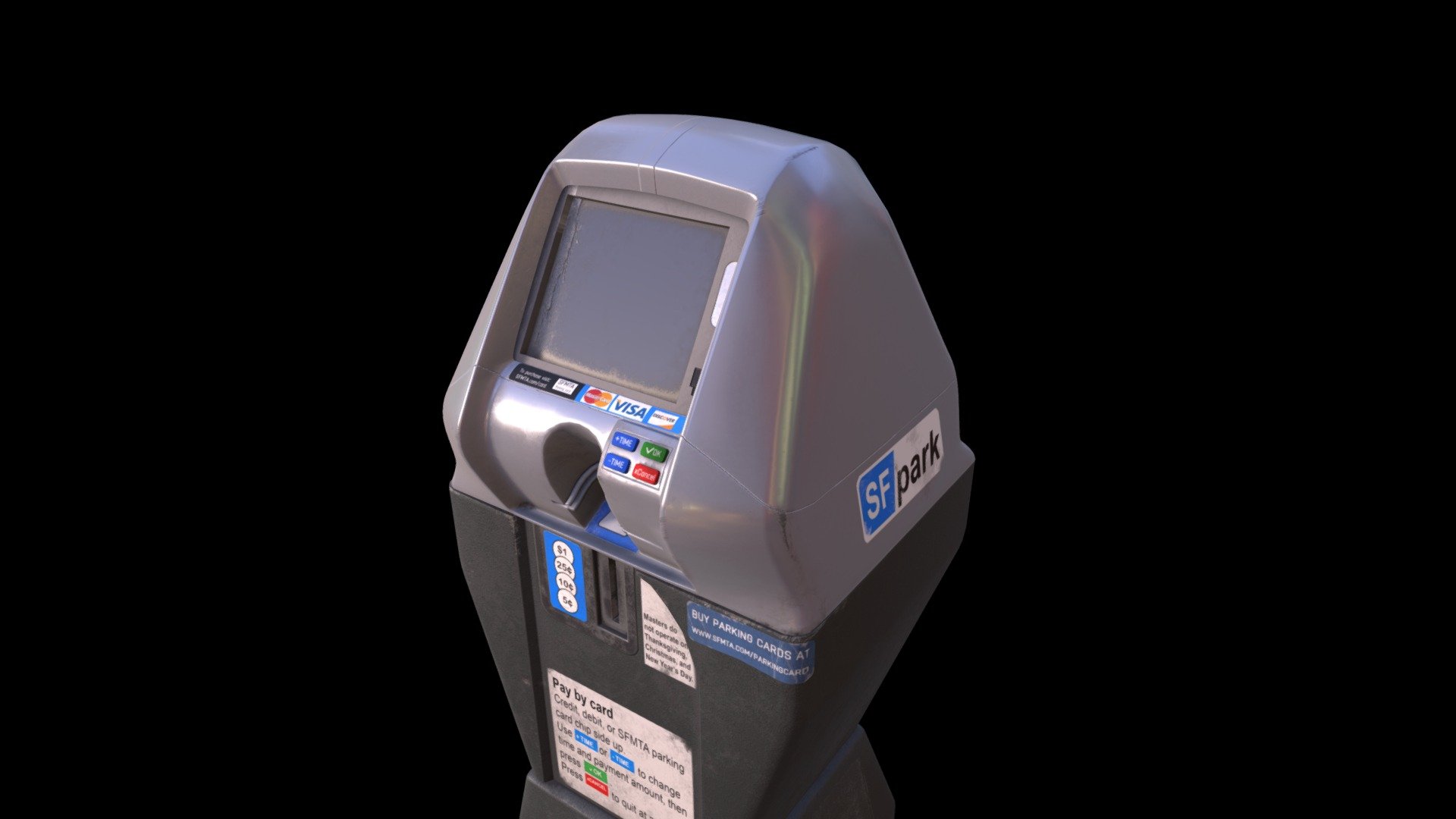 SF Parking Meter 3D model by CozyWizards [496b49d] Sketchfab