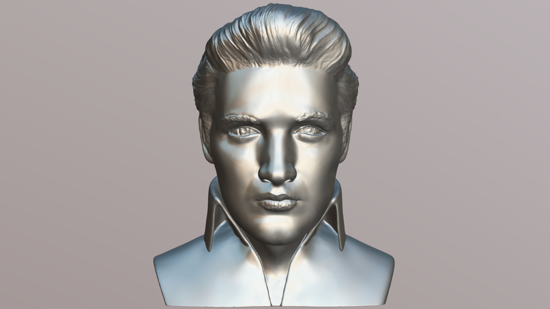 Elvis Presley bust for 3D - Royalty Free 3D model by PrintedReality (@PiotrKatanowski) [496bf74]