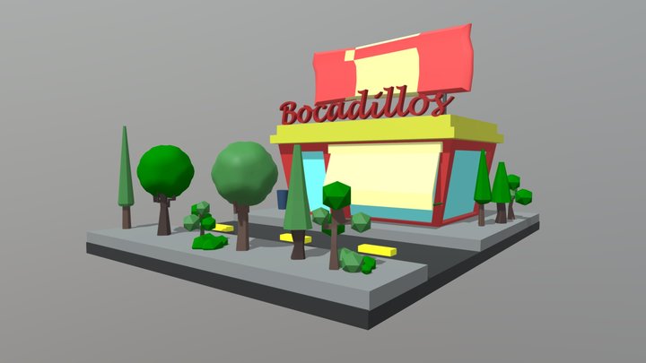 Diorama Bocadillos 3D Model