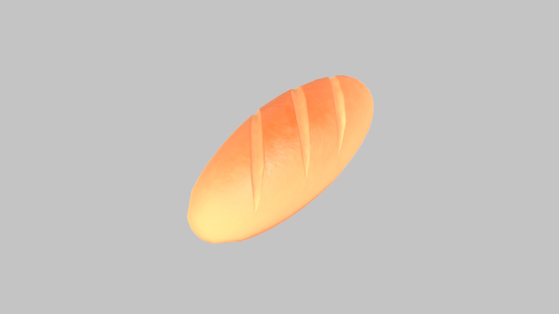 3D model French Bread - This is a 3D model of the French Bread. The 3D model is about a close-up of a sun.