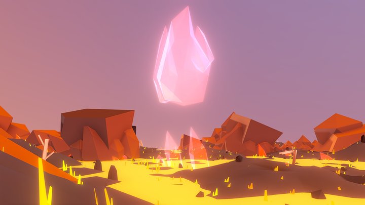 Lavaland - Low Poly Stylized Environment 3D Model