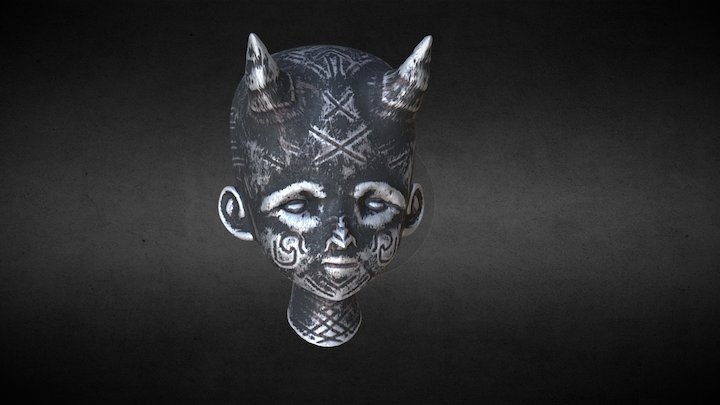 Ancient Child Head 3D Model