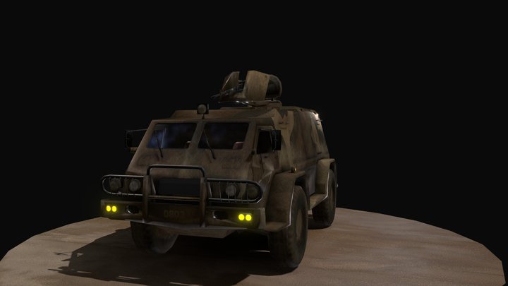 Gaz 3937 Vodnik (low poly) – Modelo 3D gratuito STL