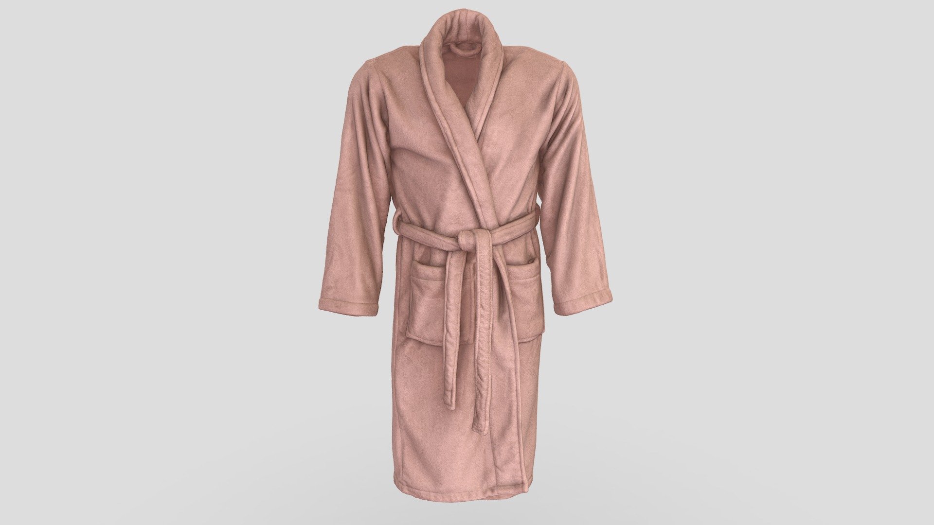 Pink bathrobe 3D model by 360Fabriek [496ecfb] Sketchfab