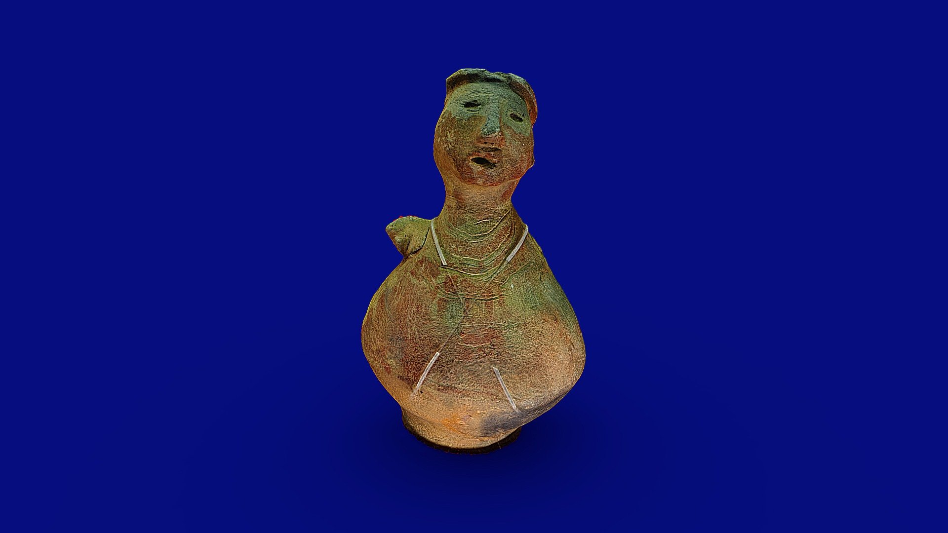 2026) 岐阜 市原土人形 3体 2026) 岐阜 市原土人形 3体