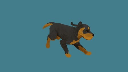 Dog Run Cycle 3D Model