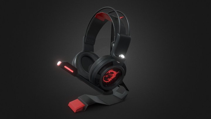Gaming headphone 3D Model