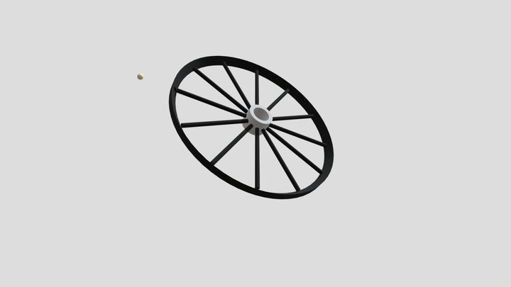 Wooden wheel 3D Model