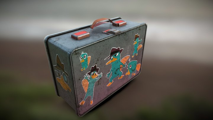 Agent P Old Metal Lunch Box S 3D Model