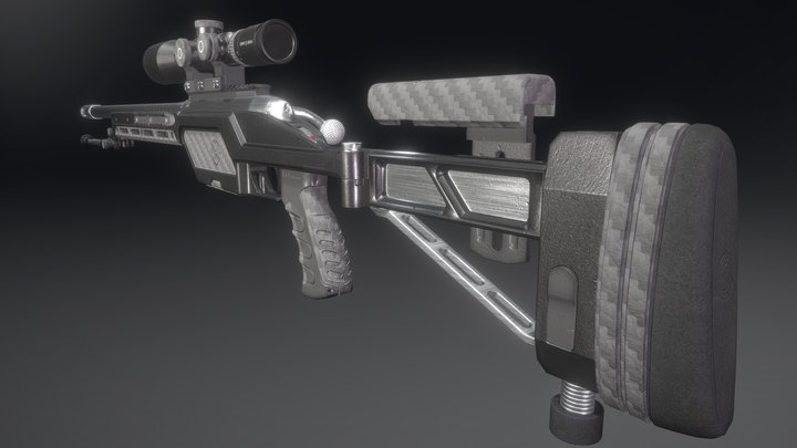 SSG08 | Two-Tone Carbon skin | CS2 3D Model