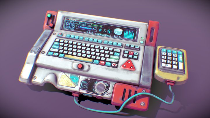 Sci Fi Nintendo Keyboard 3D Model