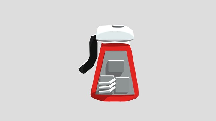 Small Red Engine 3D Model