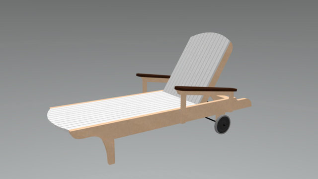 Deck Lounger 3D Model