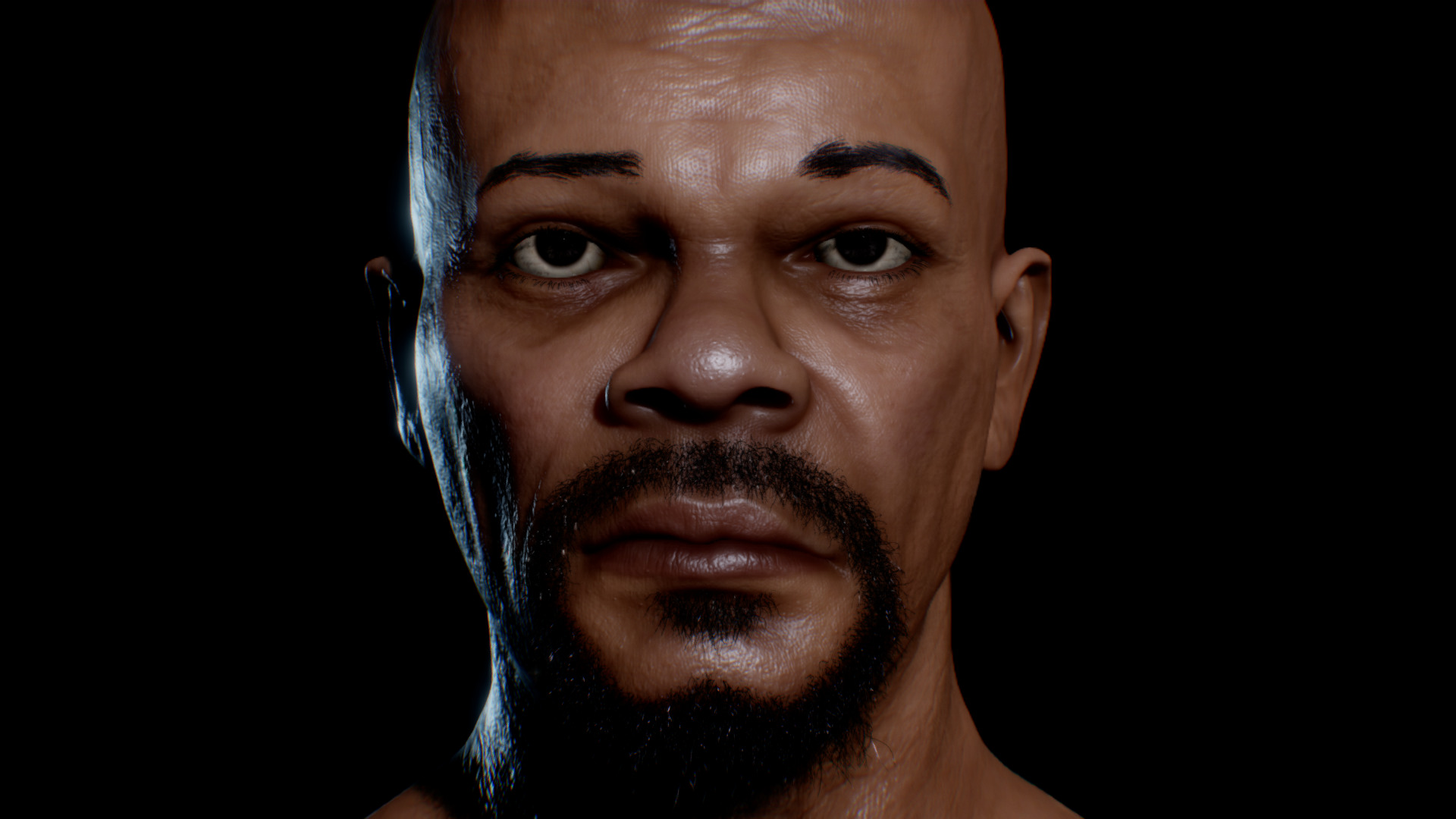 3D model Samuel L. Jackson 3D Model - This is a 3D model of the Samuel L. Jackson 3D Model. The 3D model is about a man with a beard.
