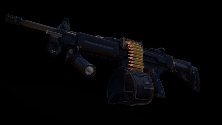 Sakin MG38 (Negev) | CoD:MWII 3D Model