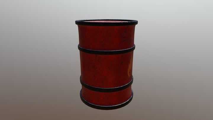 Explosive Barrel 3D Model