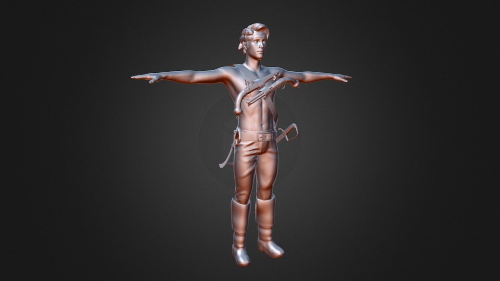Young pirate - 3D model by gallacs [497d1f0] - Sketchfab