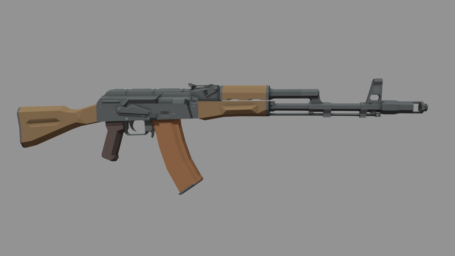 Low-poly AK-74N