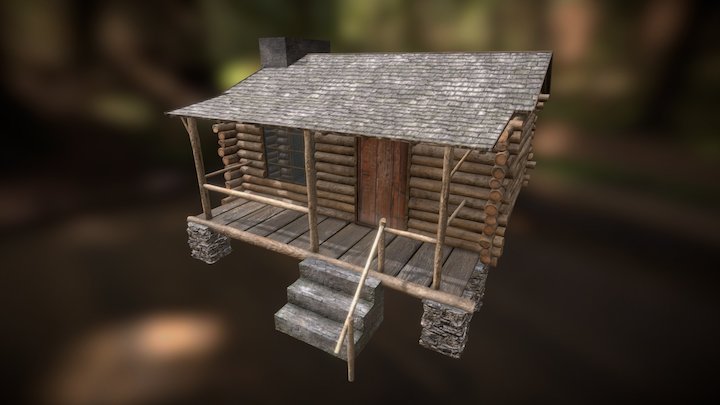 Log Cabin 3D Model