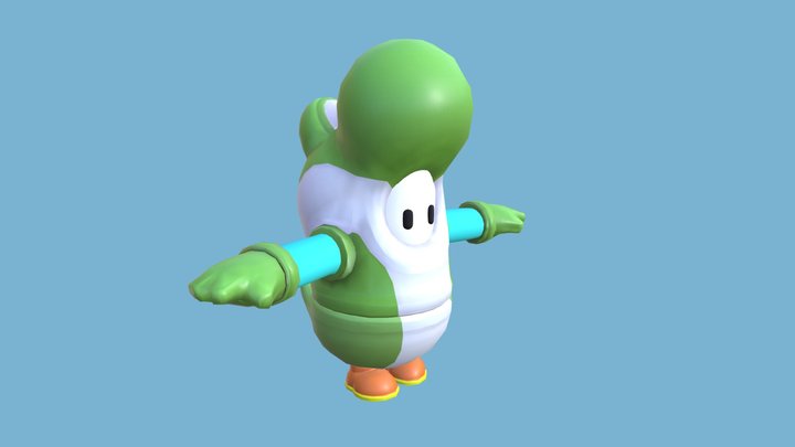 Yoshi - Fall Guys Fan Art 3D Model