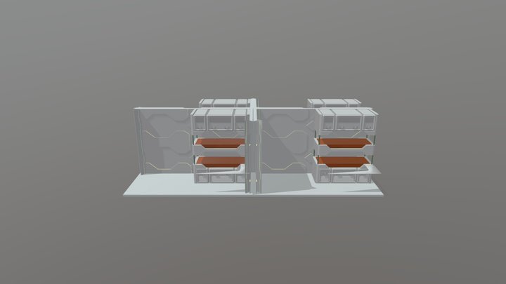 My Friend's Sci-Fi Room Prototype 3D Model