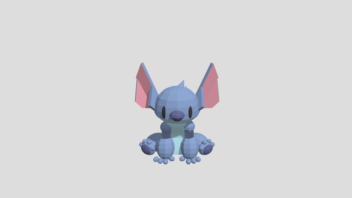 Stitch Low Poly Model 3D Model