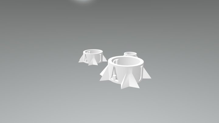 Finger Rings 3 Sizes 3D Model