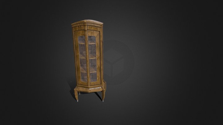 Dishonored 2 wooden cabinet 3D Model