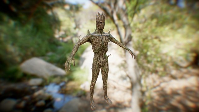 Ancient humanoid tree 3D Model