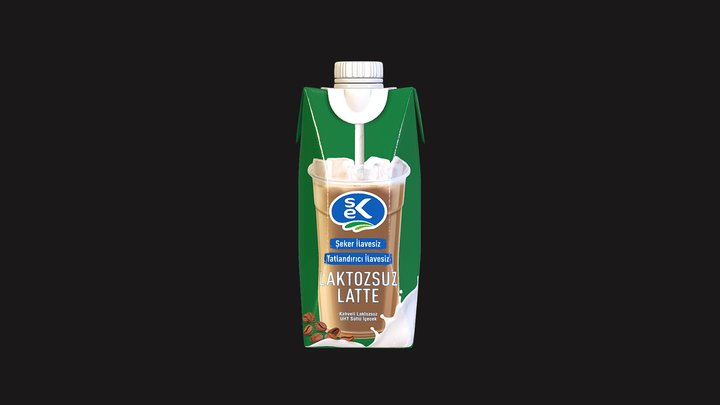 Sek Laktozsuz Latte 3D Model