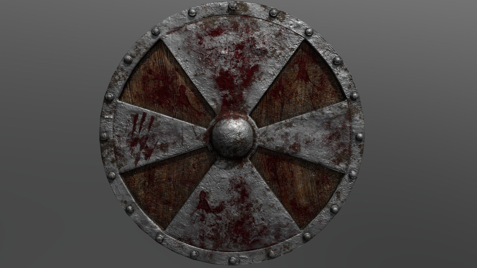 Battle Damaged Viking Shield