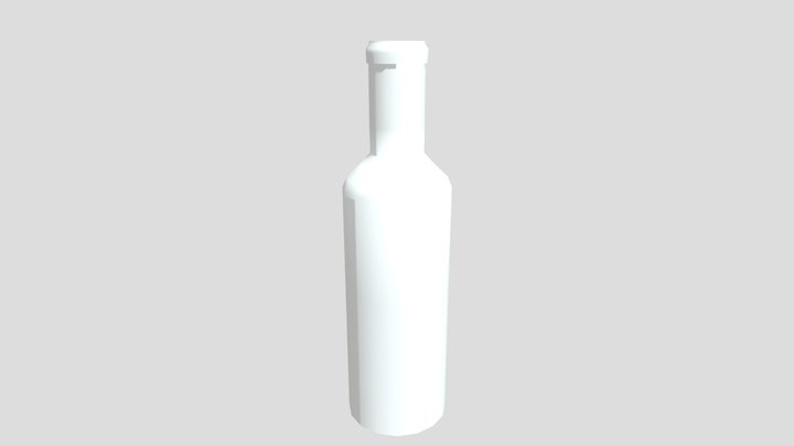 Bottle and Glass 3D Model