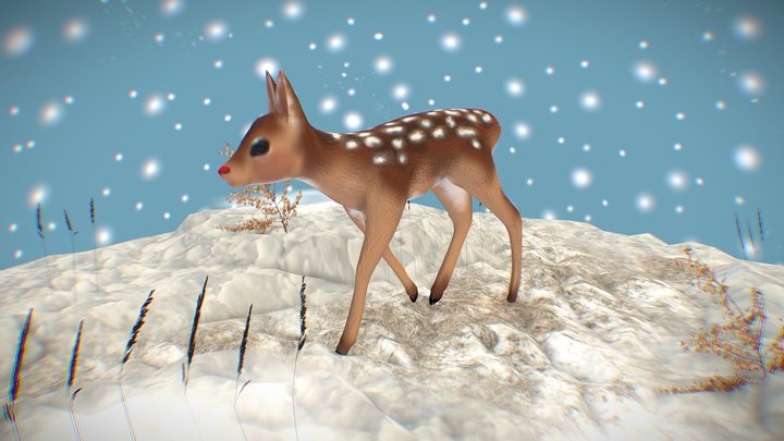 Little Reindeer 3D Model