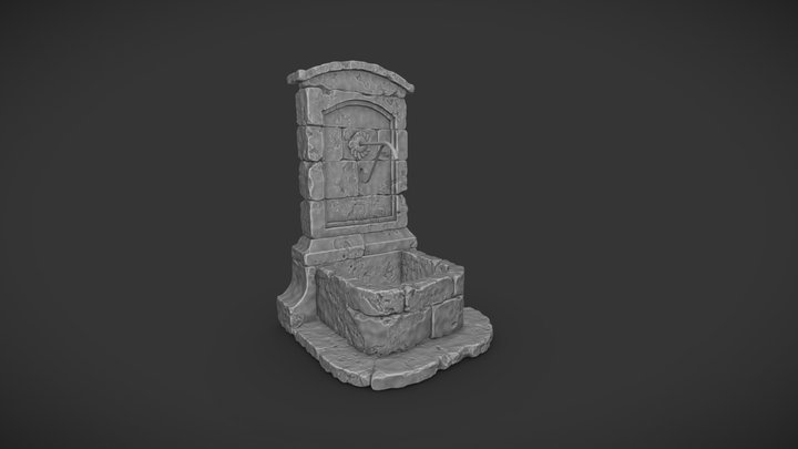 Roman Fountain - OCD Add-on V2.0 3D Model