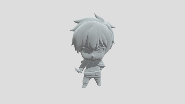 Chibi Adventurer 3D Model