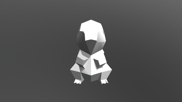 Low Poly Cindaquil 3D Model