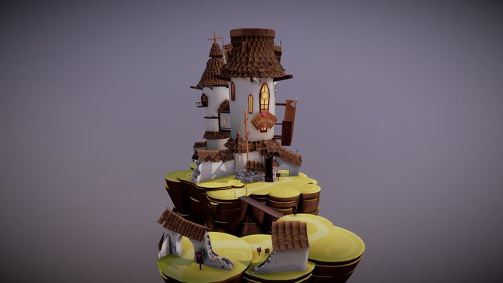 Witch's Tower- Polycount Challenge Nov/Dec 2018 3D Model