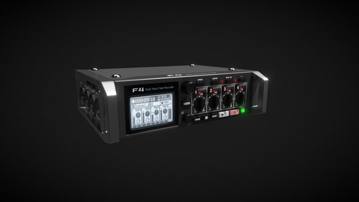 Zoom F4 Recorder 3D Model