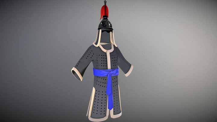 Joseon General Armor (Dujeonggap) | 두정갑 | 頭釘甲 3D Model