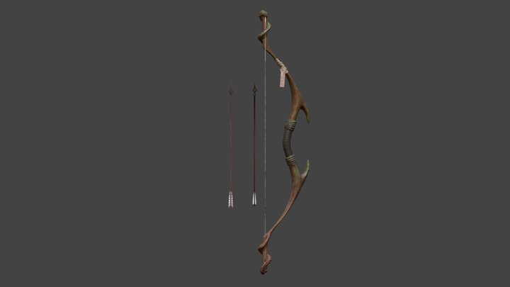 Bow and Arrows 3D Model