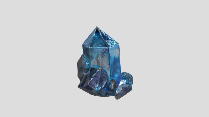Azure Crystal Fantasy 3D Model