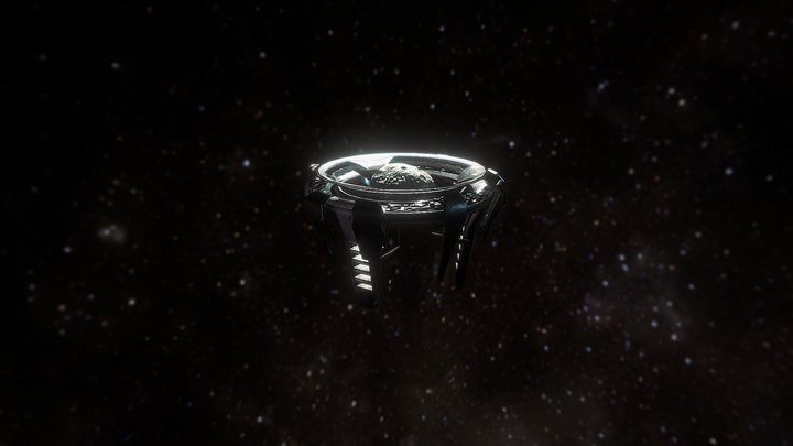 Asteroid Mining Ship 3D Model