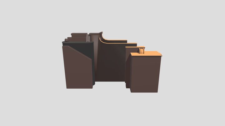 20th Century Fox 2009-2013 Staircase EXPORT GLB 3D Model