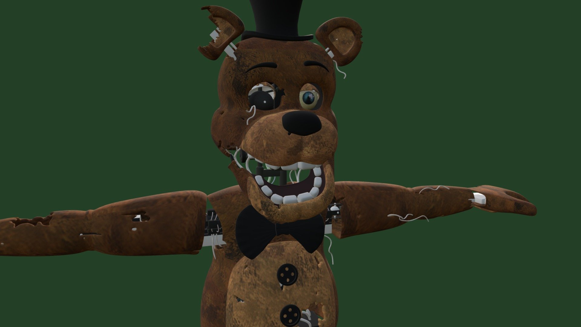 3D Modeling Withered Freddy - 3D Model 