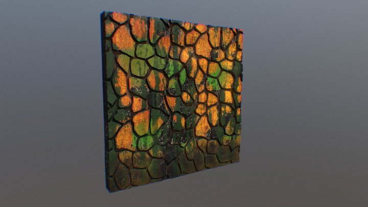 Stone wall 3D Model