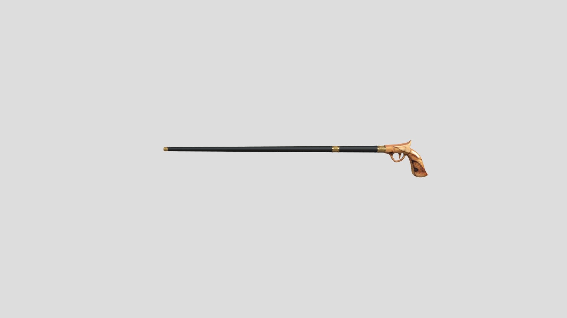 Wooden Stick With Pistol Holder