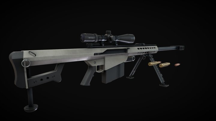 Barrett M82 Gun Free 3d Model - .Max - Open3dModel
