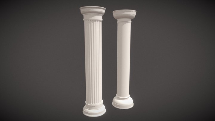 Roman & Greek Columns 3D Model